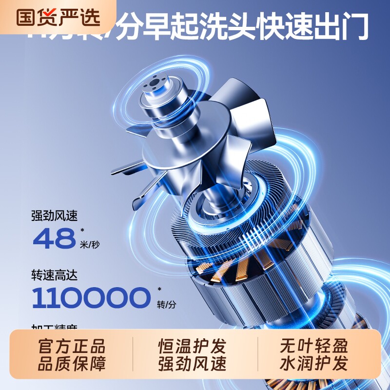 本博高速吹风机家用40亿负离子2026新款护发速干大风力恒温电吹