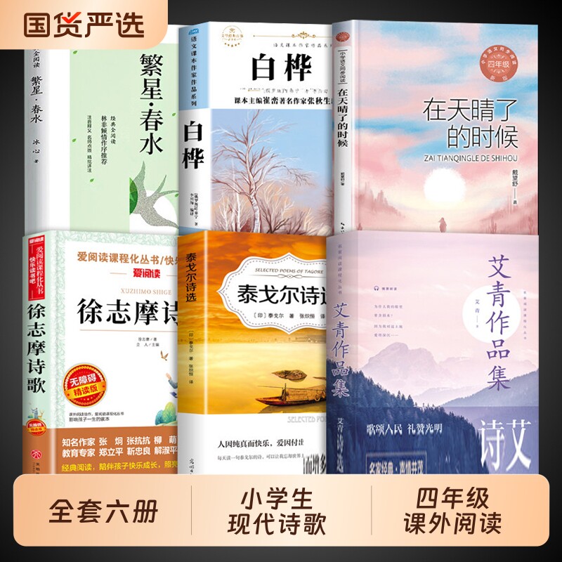 繁星春水现代诗集小学生现代诗合集冰心四年级下册阅读课外书必读正版