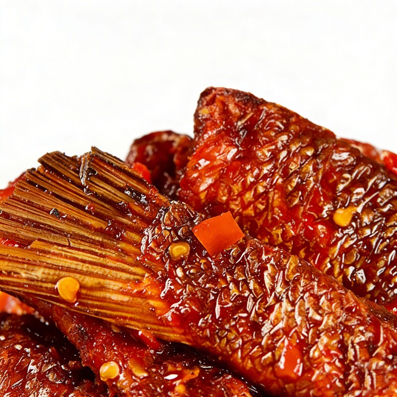 抓鱼的猫香辣鱼排零食小吃/鱼尾巴湖南特产鱼块休闲解馋辣味国货