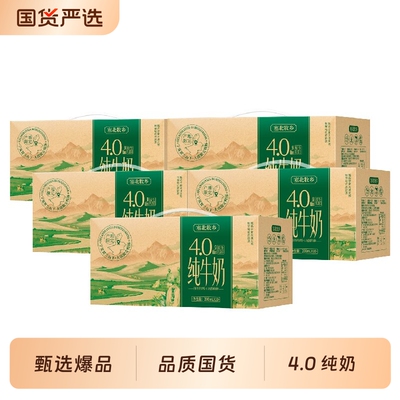宁夏塞北牧乡纯牛奶4.0蛋白200mlx10盒高钙生牛乳乳学生早餐新鲜