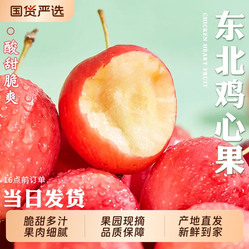 正宗东北鸡心果产地直发新鲜水果小苹果沙果脆甜海棠果应当季整箱