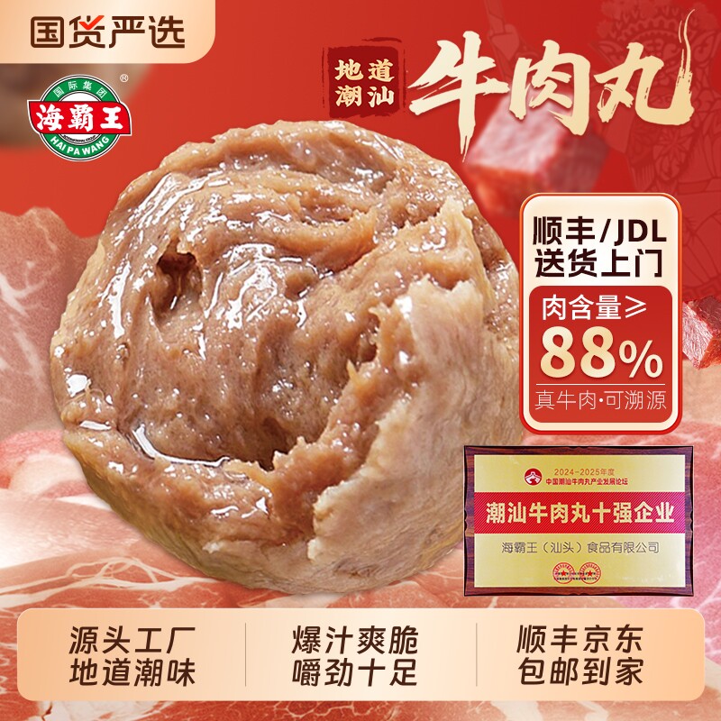 海霸王潮汕牛肉丸火锅套餐组合烧烤食材关东煮麻辣烫火锅丸子新鲜