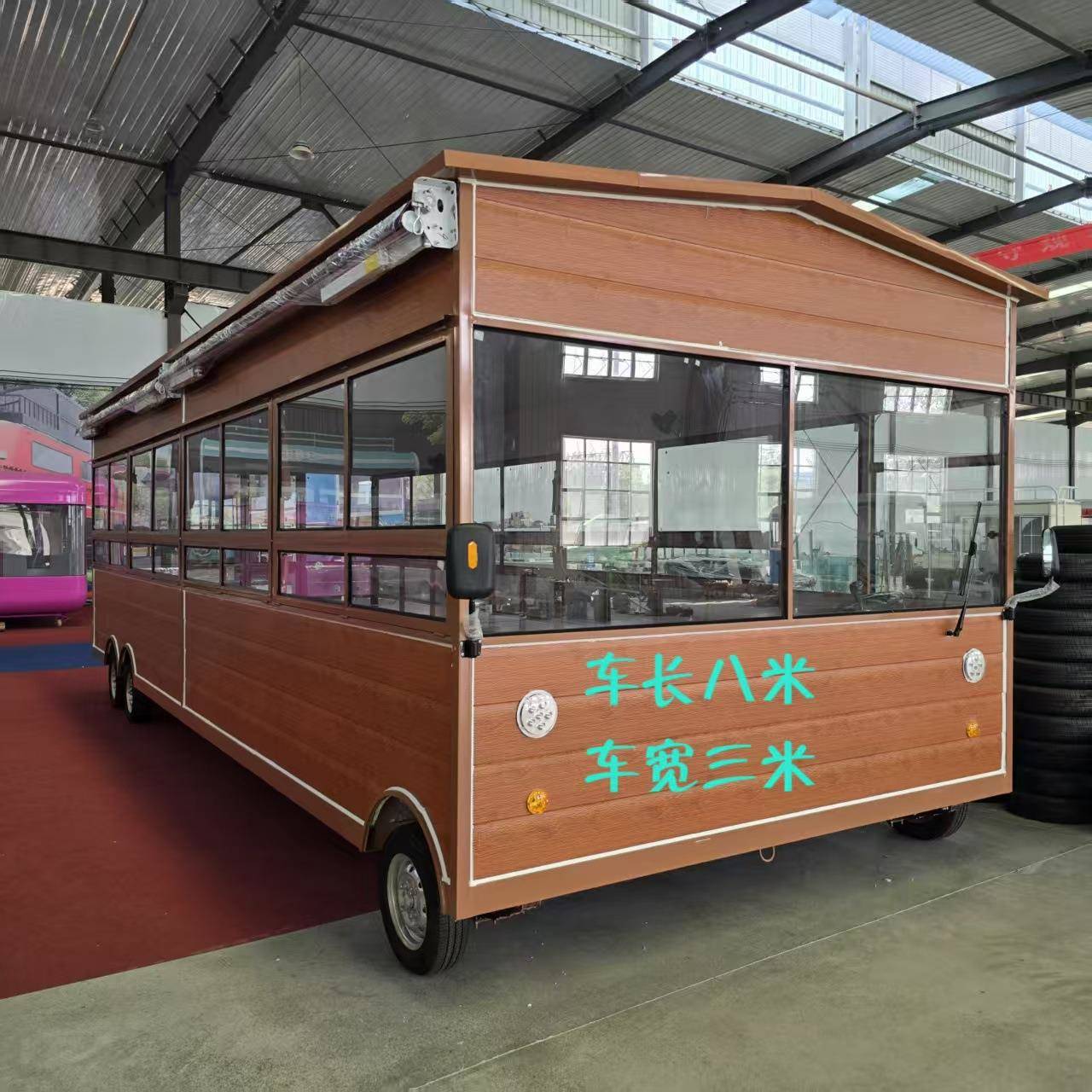 大型多功能电动餐车流动餐厅创业店车移动美食小吃奶茶饮品售货车