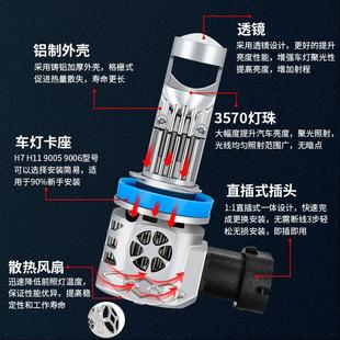 跨境直批迷你款 H7H11耐高温带透镜超亮车灯大功率前照灯 直插式