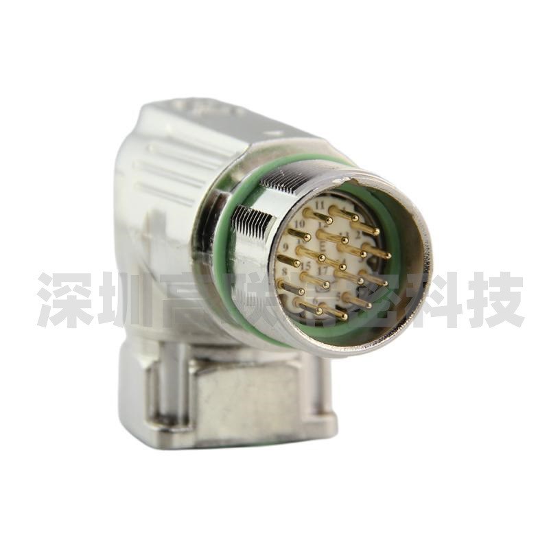 M23连接器6 8 9 12孔16pin17针19芯623编码器伺服轴承航空插头座