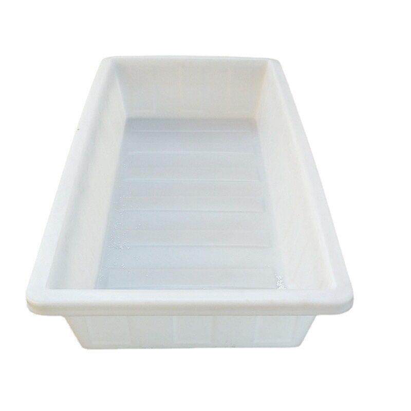 隆飞厂家加厚牛筋塑料浅盆400L长方形大号水产养殖卖鱼养龟水箱槽