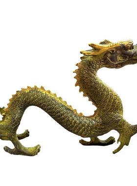 铜龙摆件仿古鎏金神龙生肖龙创意工艺品摆件古董古玩收藏