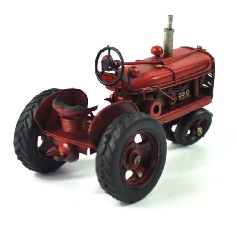 复古手工拖拉机模型铁艺大众巴士车模摆件创意家居软装饰品