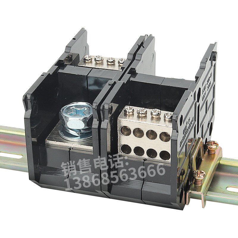 海燕 FJ6D-200-01/8X10一进八出接线端子200A导轨式分线器接线盒