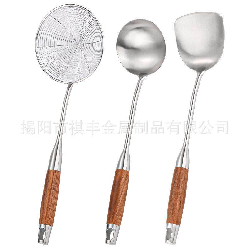 不锈钢锅铲304迷你厨具花梨木小号炒菜小铲子厨房工具套装