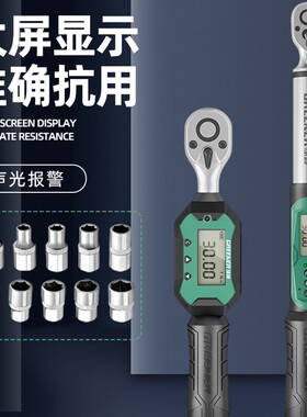 绿林电子数显扭力扳手高精度力矩扭矩定扭快速摩托汽车火花塞公斤