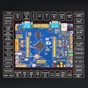 正点原子探索者STM32F407ZGT6 ARM开发板STM32F4嵌入式强51单片机
