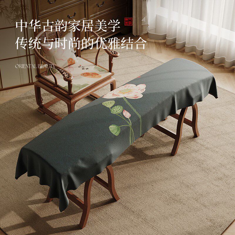 新中式荷花古筝防尘罩盖布古琴专用琴罩国风小筝罩超大通用遮尘布