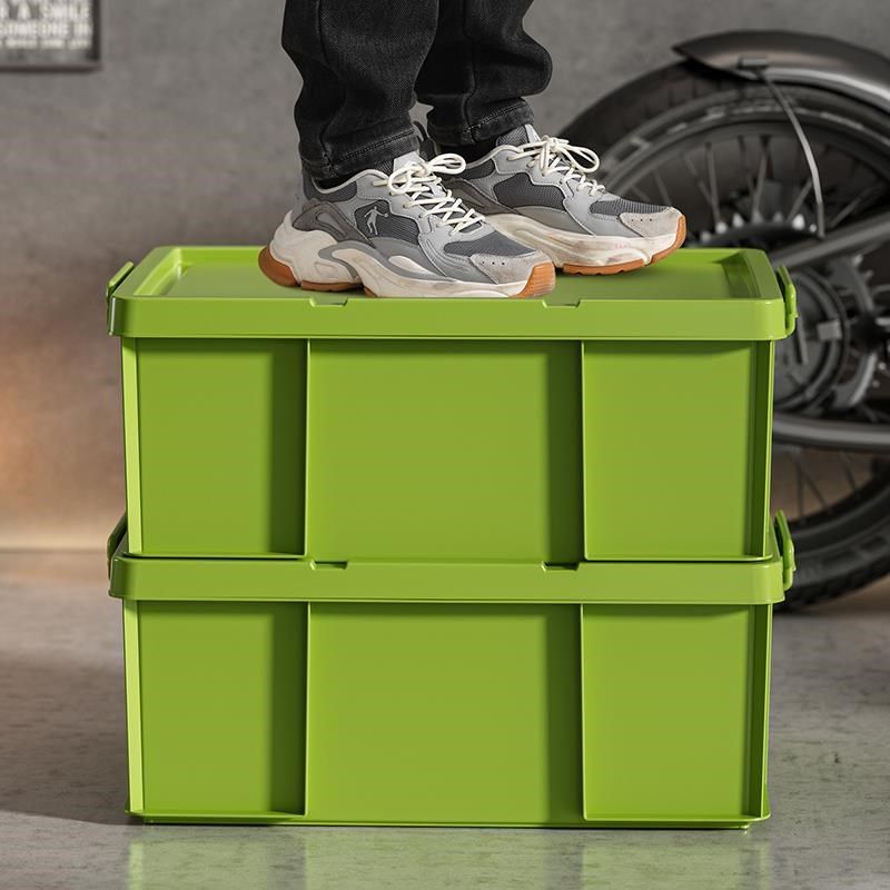 精选工业风收纳箱直角塑料箱超大容量储物车载储物箱防潮宿舍衣物