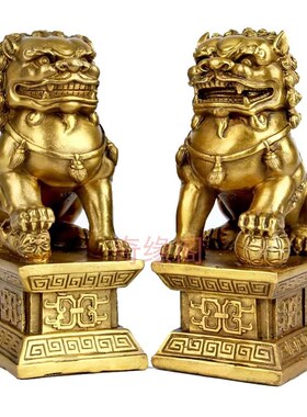 精选绿玉狮子摆件 北京狮宫门狮墓地 办公室柜台桌面客厅工艺品摆