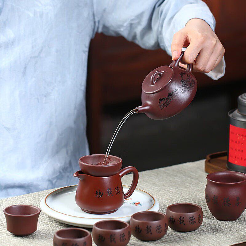 金镶玉蒋旭东手工紫砂石瓢茶壶功夫茶具套装2025新款高档送礼礼盒