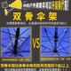 户外双骨广告太阳伞遮阳伞定制做LOGO印字大号防雨伞圆摆摊伞3米