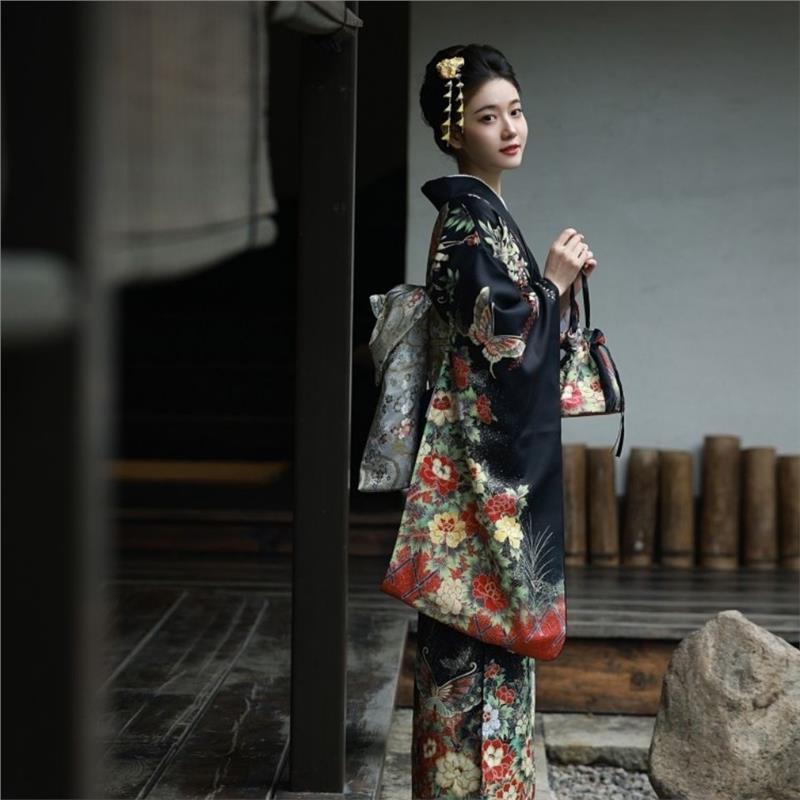 和服女正装传统复古振袖日式服装旅拍外景拍照少女写真摄影服装