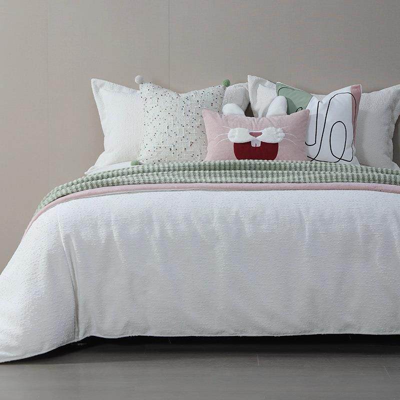 粉绿色儿童床上用品样板间女孩房酒店民宿公主风软装套件