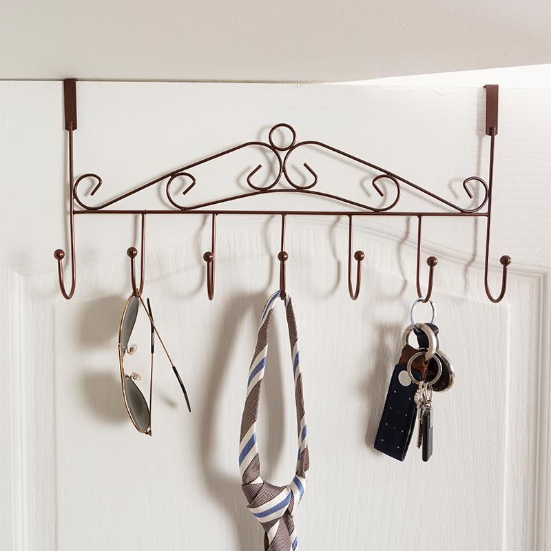 卫生间用品置物架铁艺门后挂钩马桶架脸盆卫浴架落地式浴室收纳架