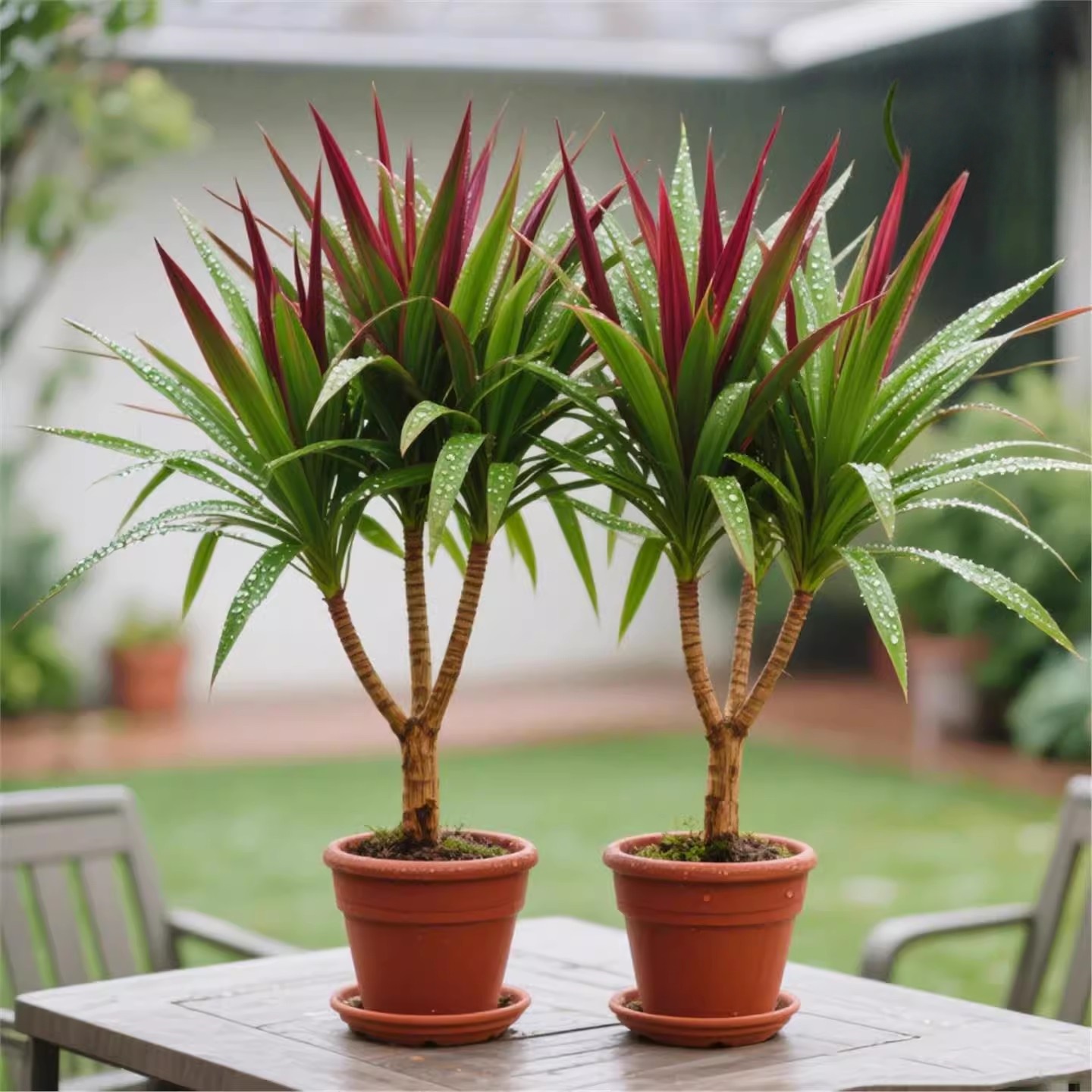 七彩铁五彩千年木盆栽三色龙血树