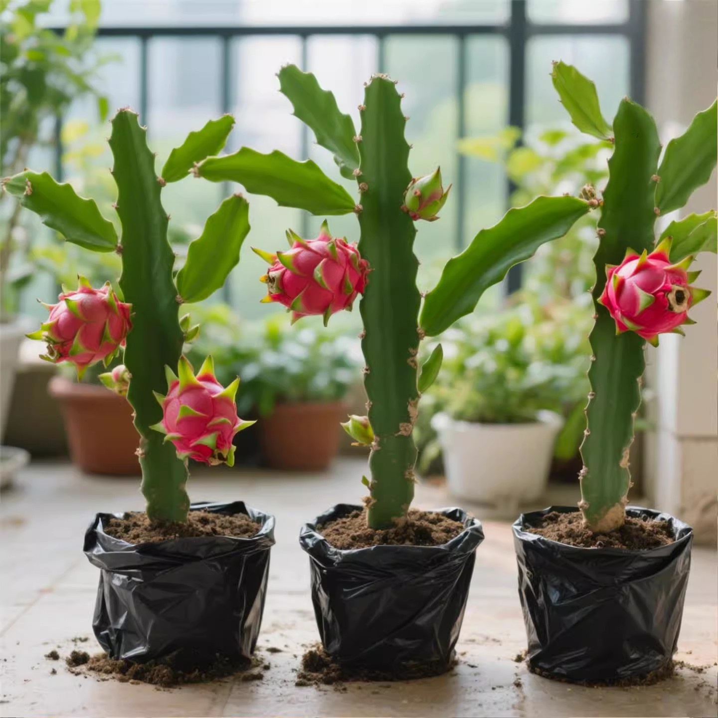 火龙果苗盆栽当年结果红心种植