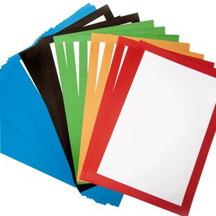 彩色边框卡纸儿童美术绘画加厚圆形硬卡纸扇面k长方形裱画外方内