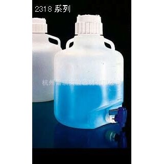 nalgene 2318-0010C带放水口细口大瓶 低密度聚乙烯 4L 蒸馏水瓶