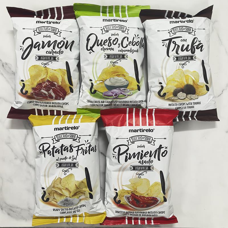 进口Martirelo麦缇洛薯片烤肉松露味奶酪洋葱味Salt Potato Chips