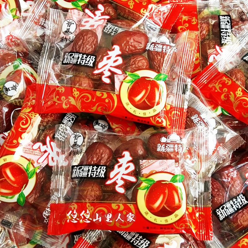 百年树红枣 500g独立小包装即食可干吃新疆灰枣免洗大红枣子零食