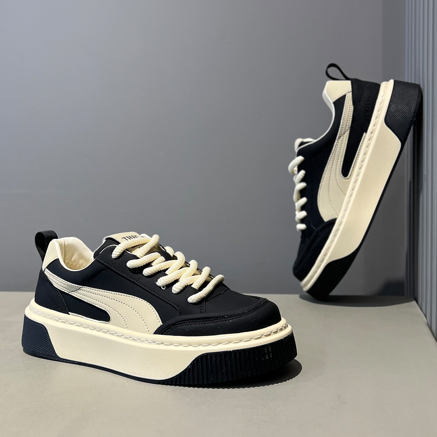 厚底休闲棉鞋增高运动小白板鞋