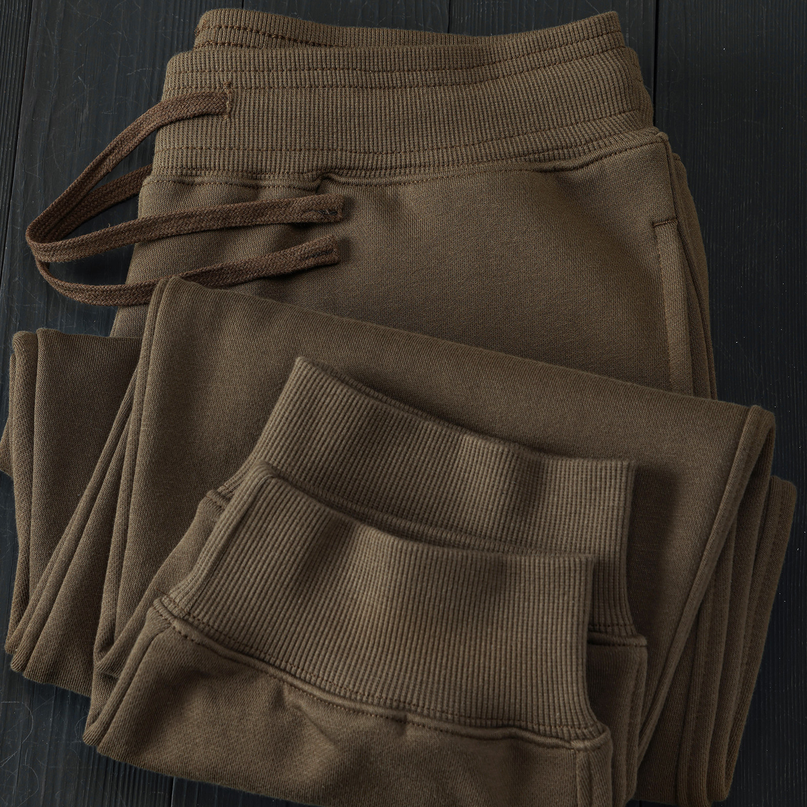 棕色松紧腰螺纹束脚裤 360g秋冬科技保暖锁温水洗柔软宽松长卫裤,男装,卫裤,淘宝优惠券,粉丝福利购,淘宝优惠卷