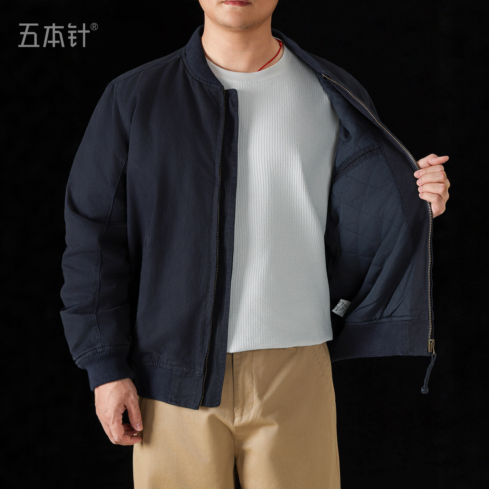 加厚立领纯棉工装夹克洗水外套复古行政商务休闲拉链开衫秋冬上衣,男装,夹克,淘宝优惠券,粉丝福利购,淘宝优惠卷