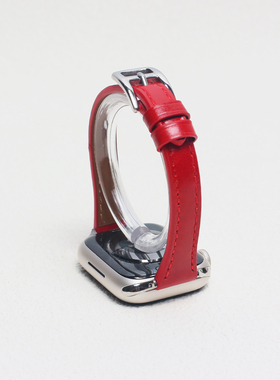 适用苹果手表applewatchs11s10表带简约真皮细款表带百搭文艺腕带