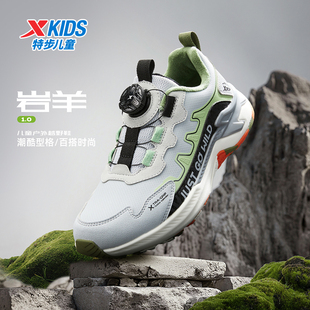 特步儿童2024冬款新款男童鞋运动鞋加绒户外保暖棉鞋防滑鞋子