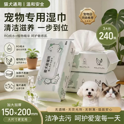 必抢特惠!宠物湿巾猫犬专用800抽