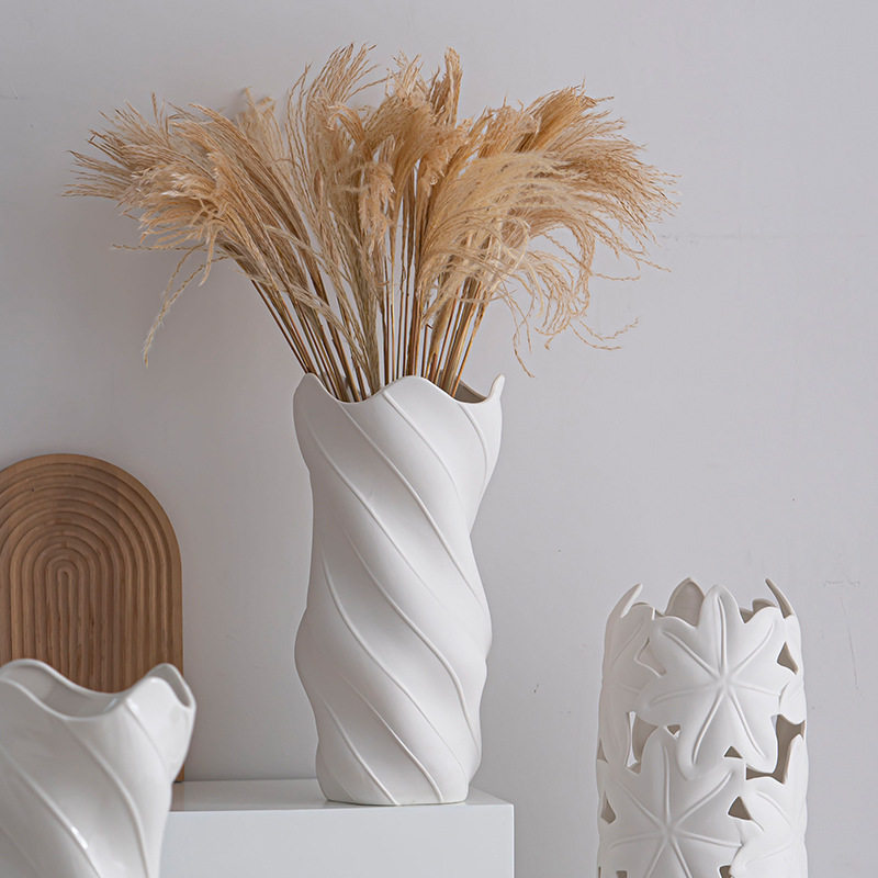 读途落地陶瓷花瓶干花假花现代民宿客厅展厅插花摆件花器创意花瓶,模玩/动漫/周边/娃圈三坑/桌游,文化/体育周边,淘宝优惠券,粉丝福利购,淘宝优惠卷