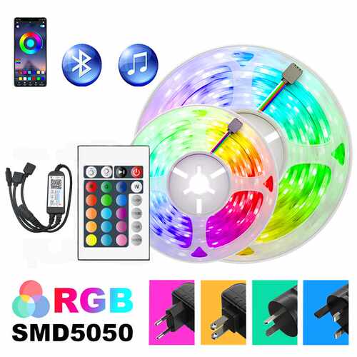 蓝牙灯带Led灯带5050RGB套装灯带套装24键室内30灯/M RGB防水灯带