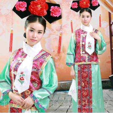 新款朝古装女服式装服演出格格皇后妃子宫女甄嬛传宫廷清戏服大码