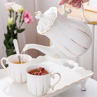 茶具套装 陶瓷描金水具高档客厅水杯欧式 家用冷水壶耐热杯子带勺子