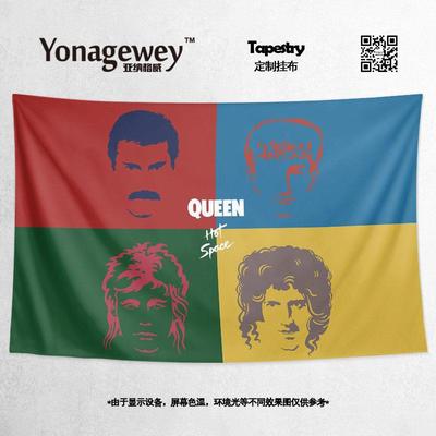 Queen皇后乐队波西米亚狂想曲佛莱迪创意周边背景布海报挂毯挂布
