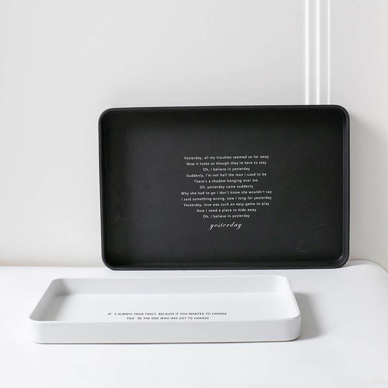 加厚密胺长方形北欧水杯托盘茶盘家用客厅甜品水果盘子ins收纳盘,餐饮具,盘,淘宝优惠券,粉丝福利购,淘宝优惠卷