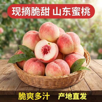 山东蜜桃桃子新鲜水果