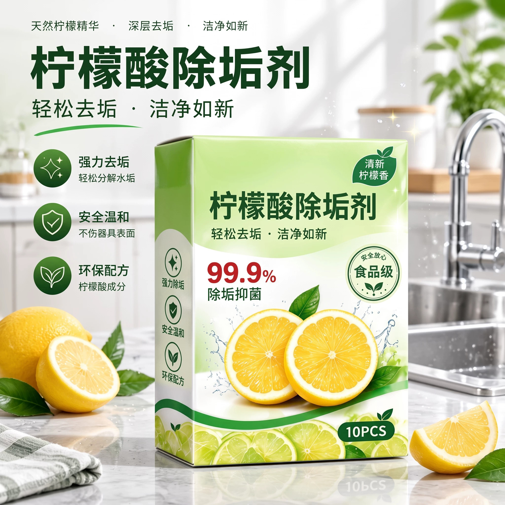 婴儿柠檬酸除垢剂食品级电热水壶去除水垢清除清洗茶垢神器清洁剂