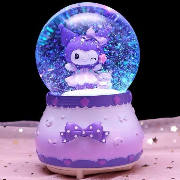 梦幻库洛米水晶球音乐盒发光旋转八音盒摆件女生女孩儿童生日礼物