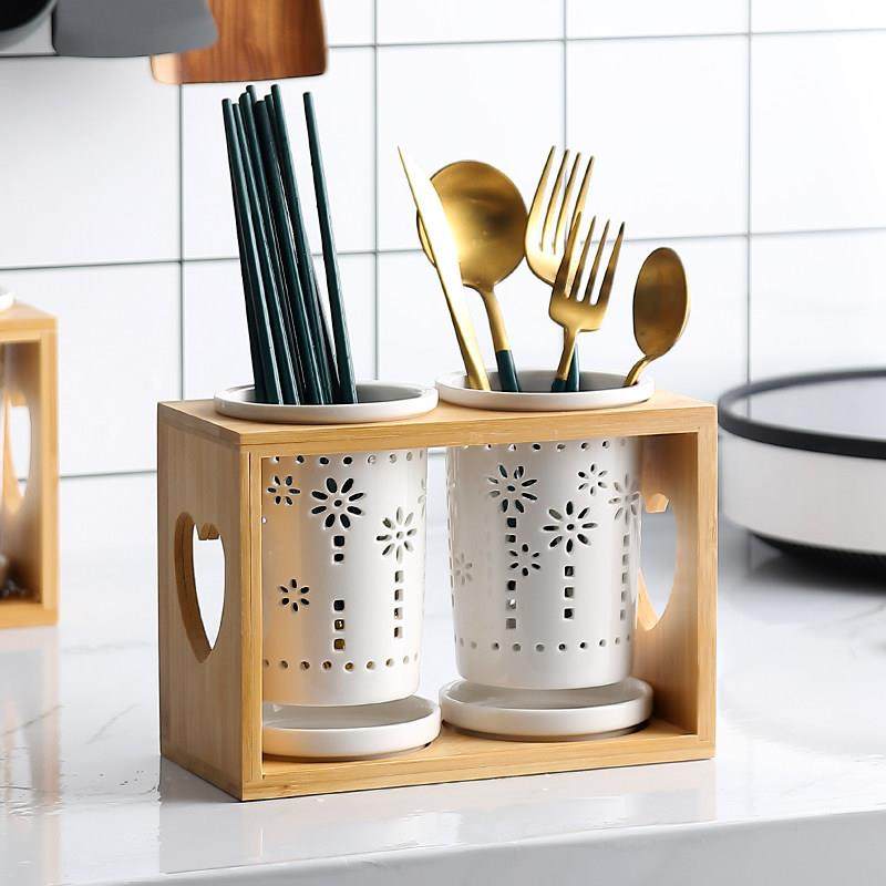 陶瓷筷子筒多功能沥水盒筷子盒筷笼平放日式创意收纳架筷子篓家用,餐饮具,餐具笼/架,淘宝优惠券,粉丝福利购,淘宝优惠卷