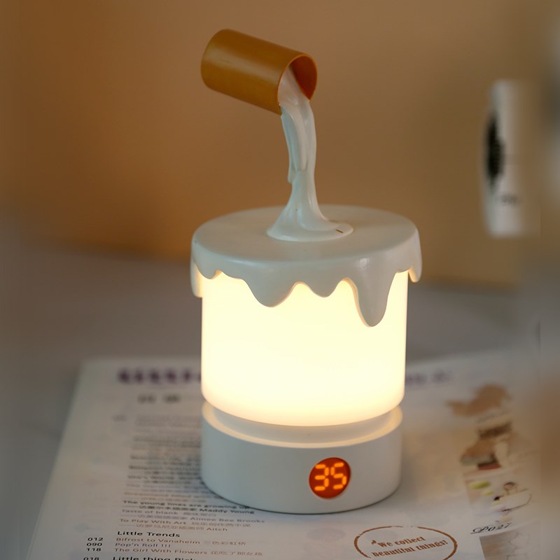 优选奶油风旋转小台灯卧室床头夜灯氛围感温馨创意 护眼柔光伴睡