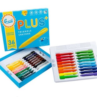 优选Crayon Lab儿童洞洞蜡笔三角绘画彩笔不脏手幼儿园安全画笔油