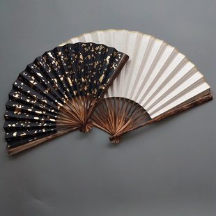 优选手磨全棕竹折扇文玩7寸8寸9寸棕竹全芯扇子 洒 空白苏工扇面