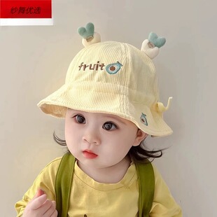 婴儿帽子春夏款渔夫帽婴幼儿小月龄秋季男女宝宝可爱超萌遮阳盆帽